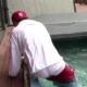 sagger bro Jace falls in jacuzzi, soaked